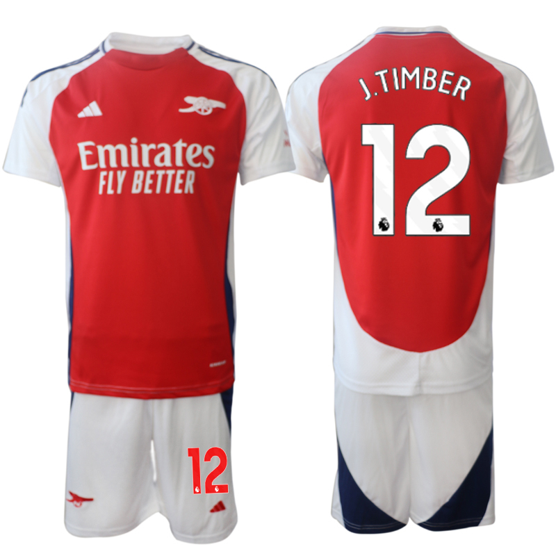 Men 2024-2025 Club Arsenal home Red #12 Soccer Jersey->arsenal jersey->Soccer Club Jersey